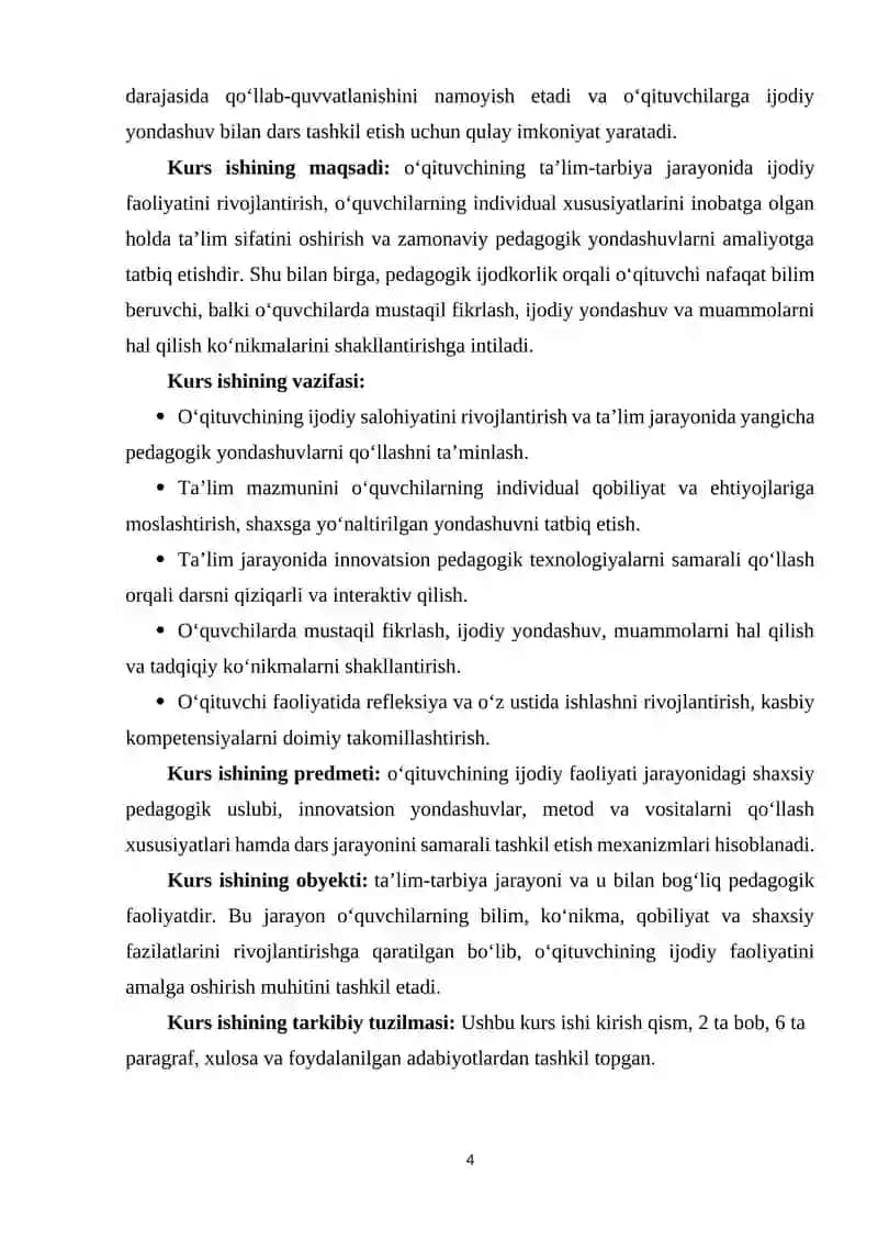 Pedagogik Ijodkorlik va uning o‘ziga xos xususiyatlari 3