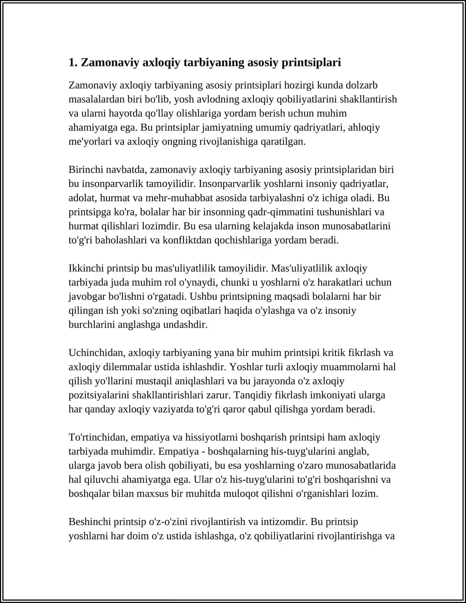 ZAMONAVIY AXLOQIY TARBIYANING YUTUQLARI VA KAMCHILIKLARI 3