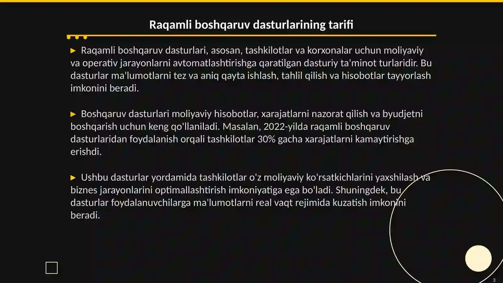 Raqamli boshqaruv dasturlarining tarifi va Buxgalteriyada qo'llanishi 3