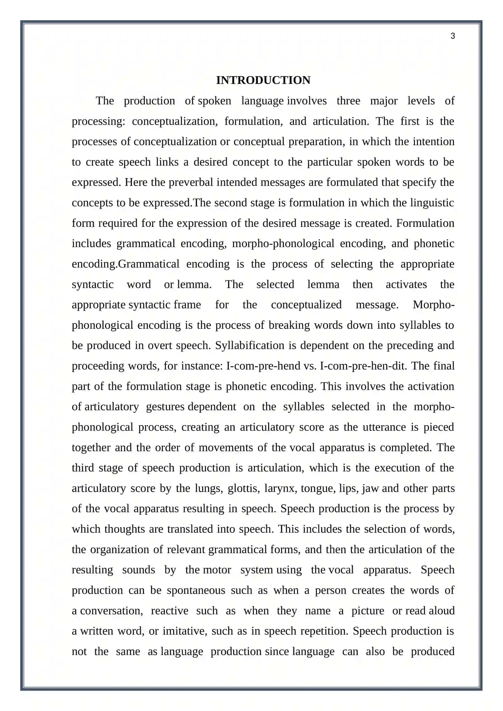 Distinguishing spoken interaction from spoken production 3