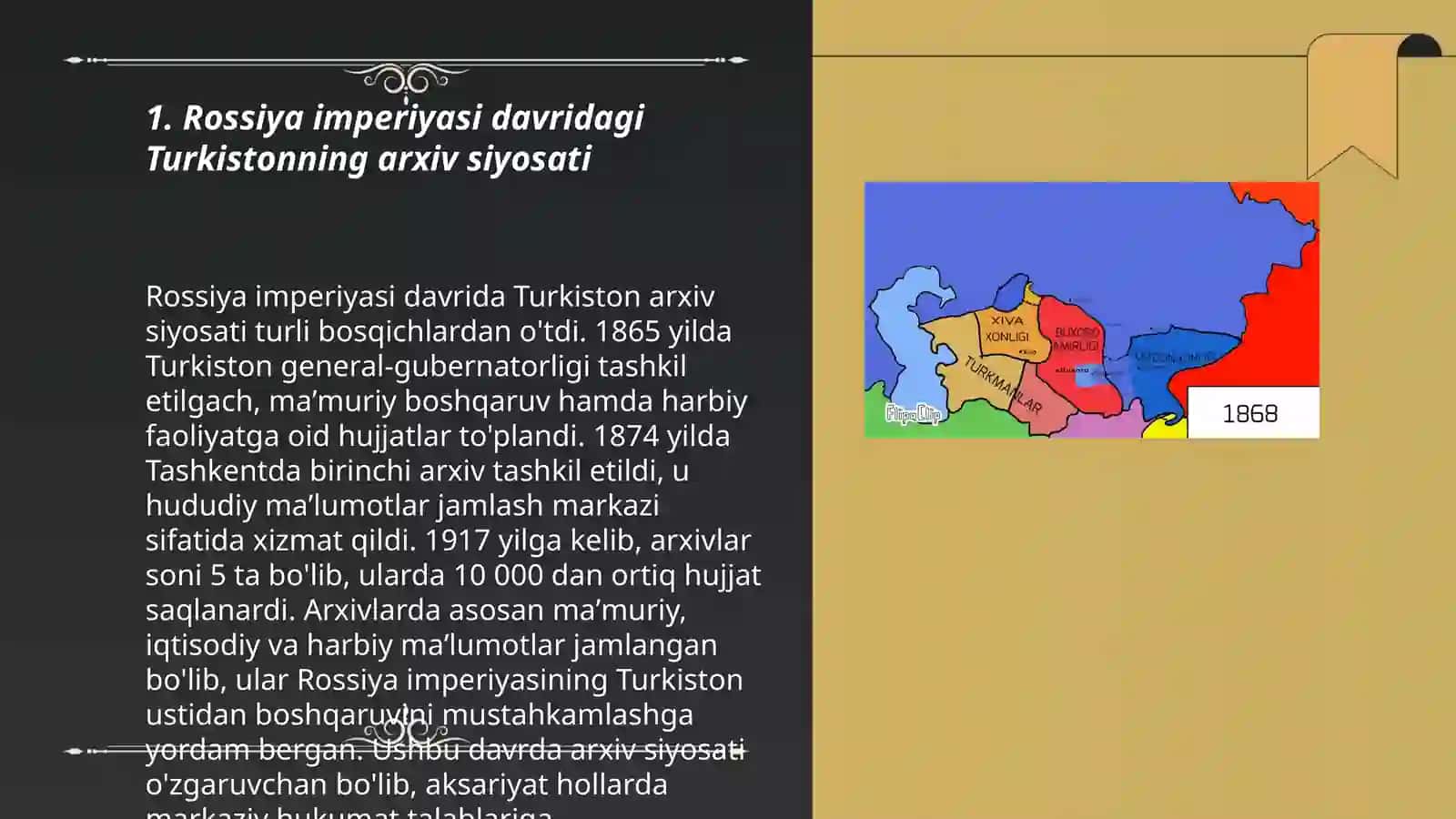 Rossiya imperiyasi davridagi Turkistonning arxiv siyosati 3