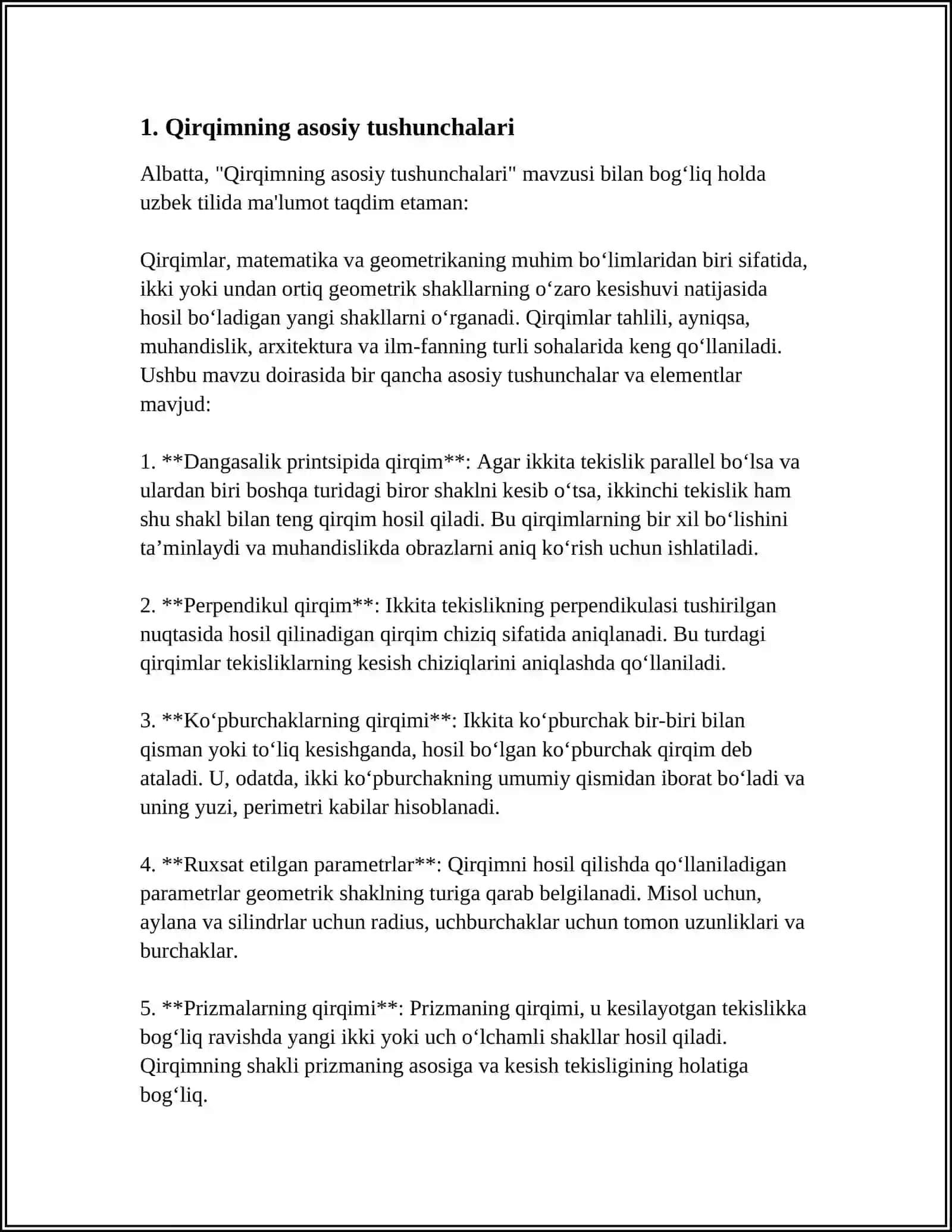 MUHANDISLIK VA KOMPYUTER GRAFIKASI FANIDAN QIRQIM VA UNING TURLARI 3