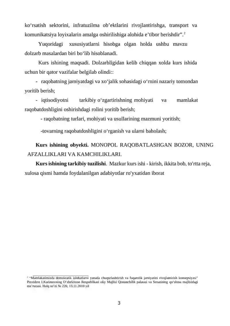 MONOPOL RAQOBATLASHGAN BOZOR, UNING AFZALLIKLARI VA KAMCHILIKLARI 3
