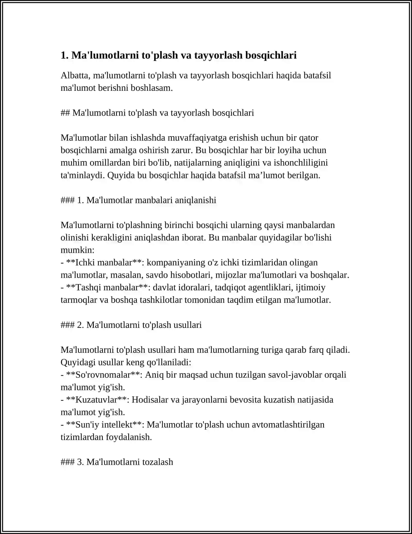 MA'LUMOTLARNING INTELEKTUAL TAXLIL BOSQICHLARI VA ASOSIY G'OYALARI 3