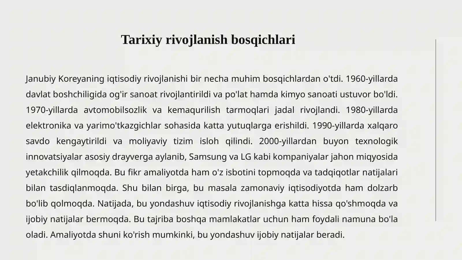 Janubiy Koreya Respublikasi Iqtisodiyoti va Tadbirkorligi 3