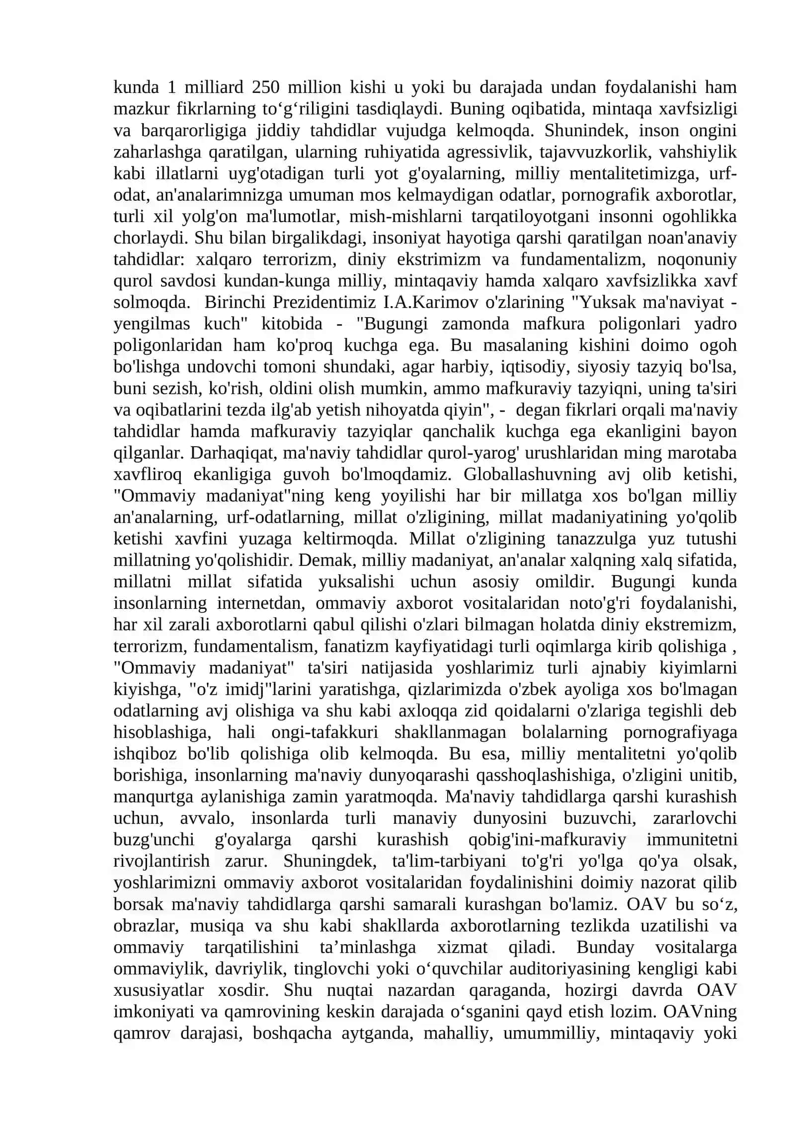 XORIJIY OMMAVIY AXBOROT VOSITALARINI MEDIA MAKONDAGI O`RNI 3
