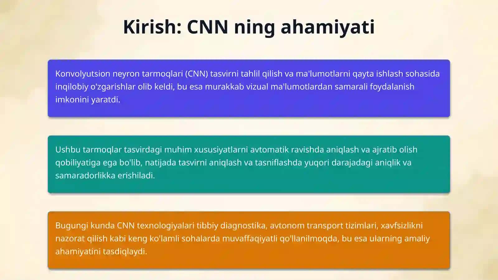 Konvolyutsion neyron tarmoqlari asosida model ishlab chiqish 3