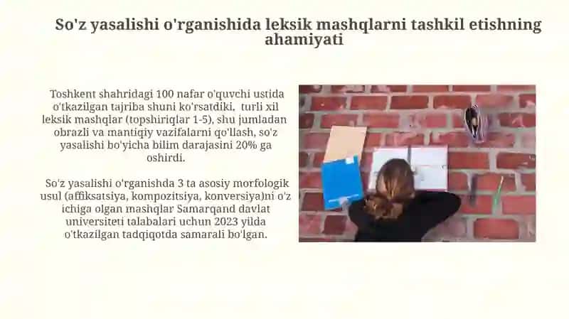 So'zlar tarkibini o'rganishda leksik mashqlarni tashkil etish 3