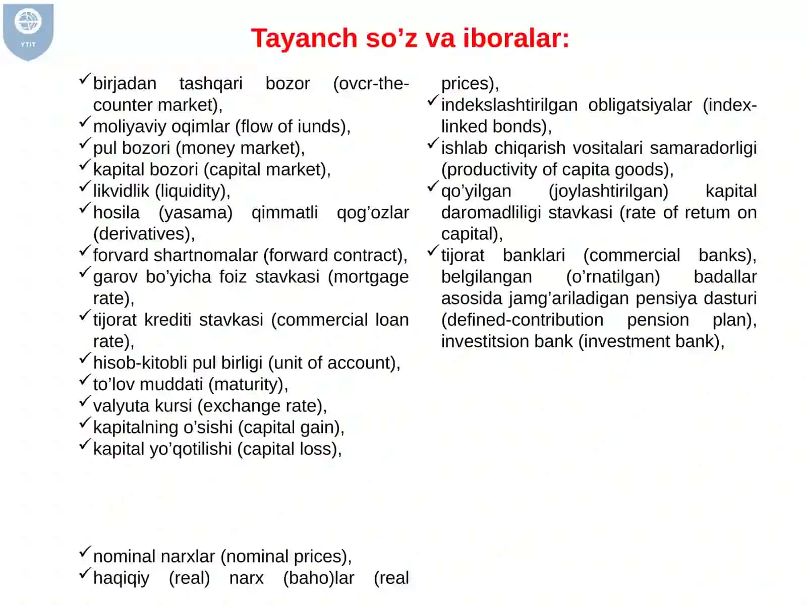 Moliyaviy rejalashtirish va tartibga solish hamda moliyaviy boshqaruv. Moliyaviy nazorat 3