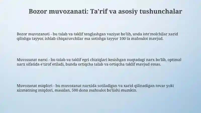 Bozor muvozanati va unga ta’sir ko‘rsatuvchi omillar tahlili 3