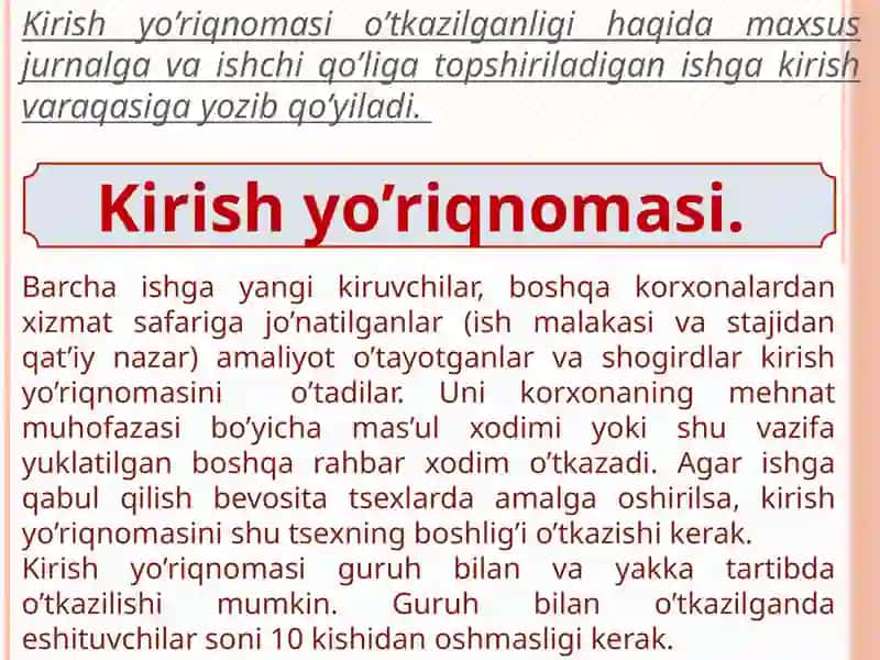 Xavfsiz faoliyatni tashkil qilish 3