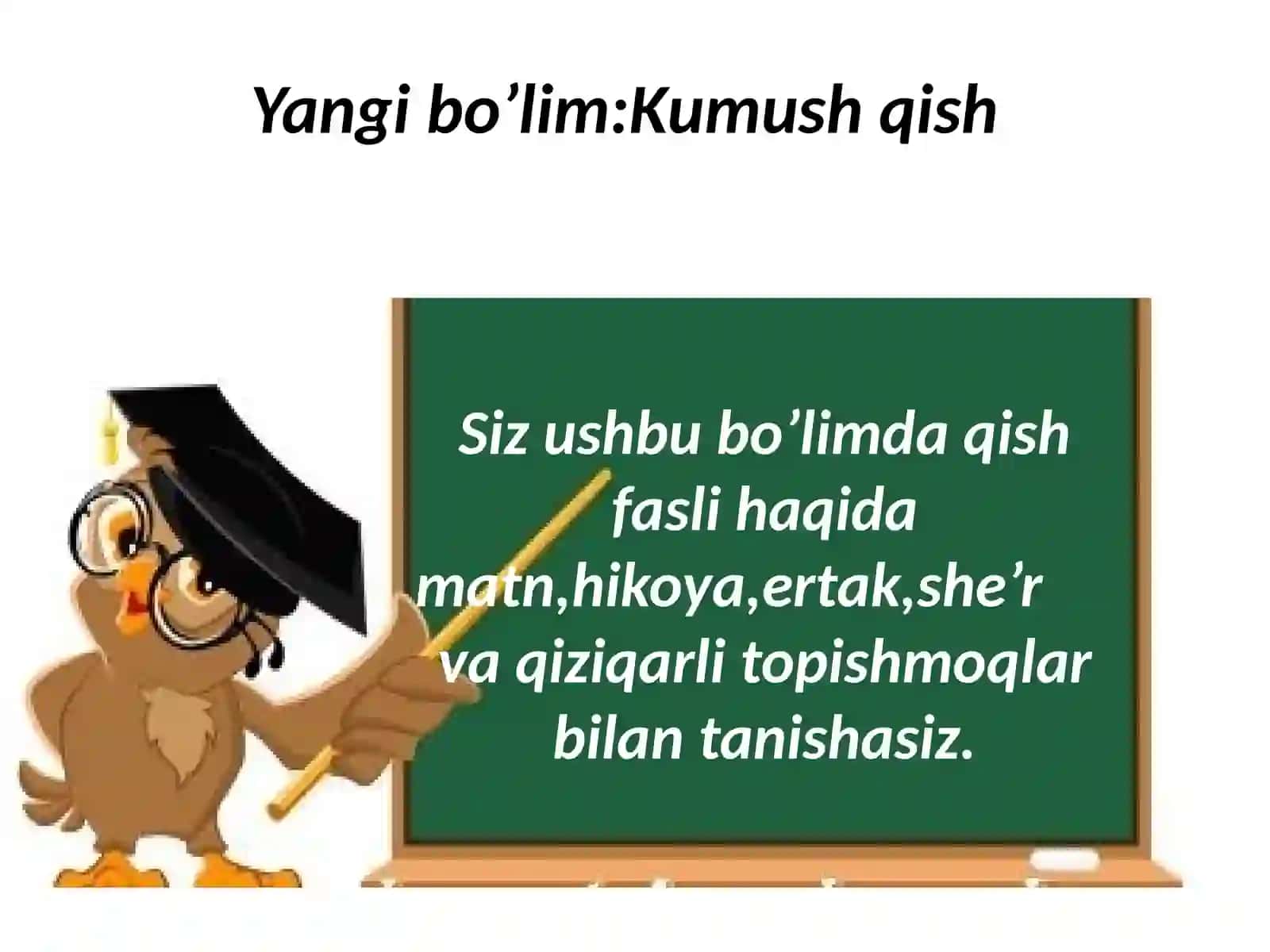 DARS TAQDIMOTI “Qishto’zg’itarmomiqpar” 3