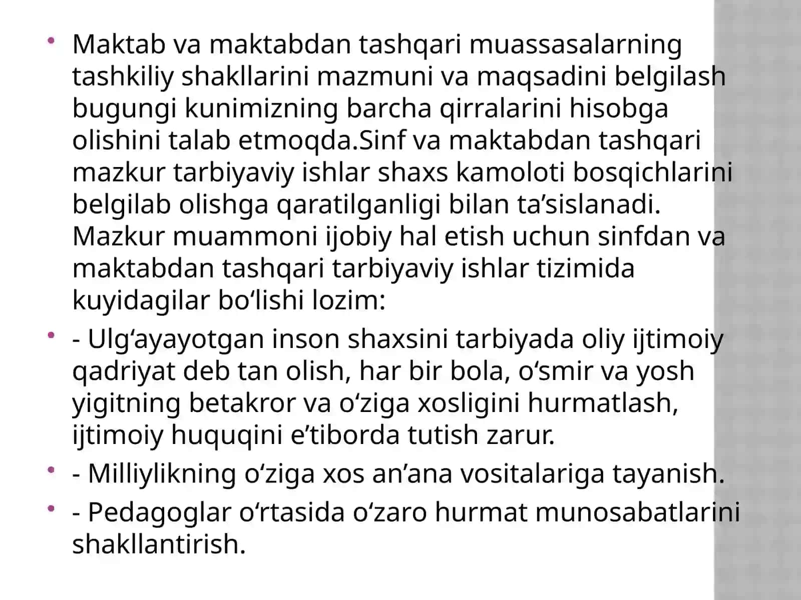 Sinf va maktabdan tashqari tarbiyaviy ishlar 3