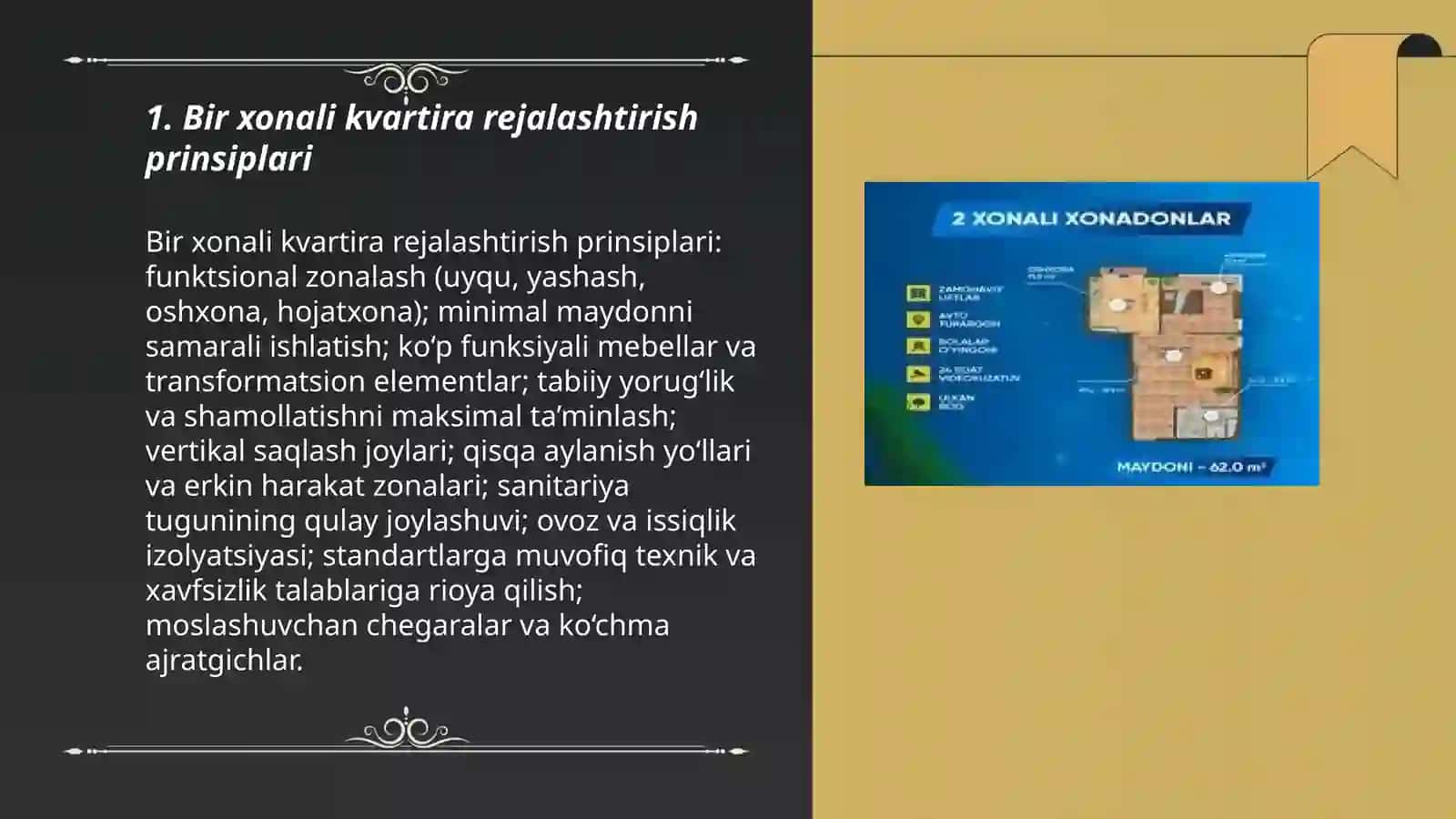 Bir xonali kvartira rejalashtirish 3