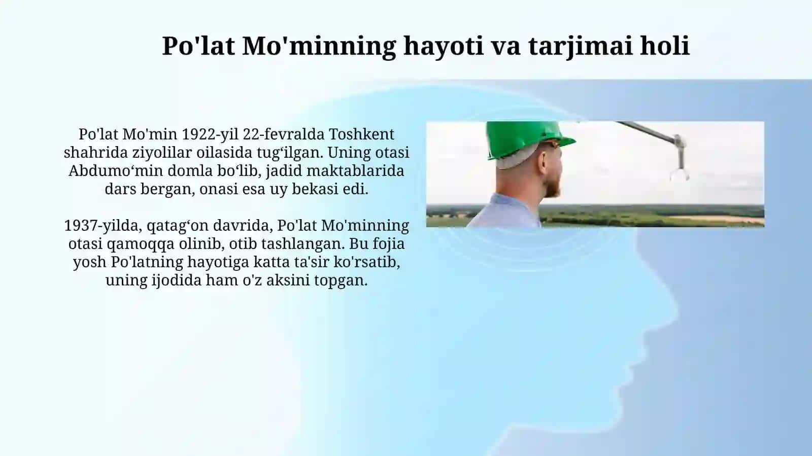 Po’lat Mo’minning xayotivaijodi 3