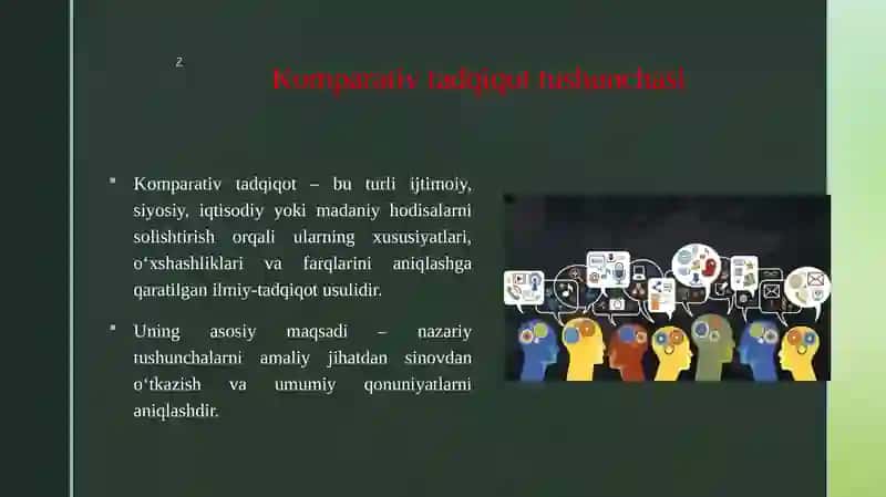Komparativ tadqiqotda kategoriya indikator va tushunchalarni operatsionallashtirish 3