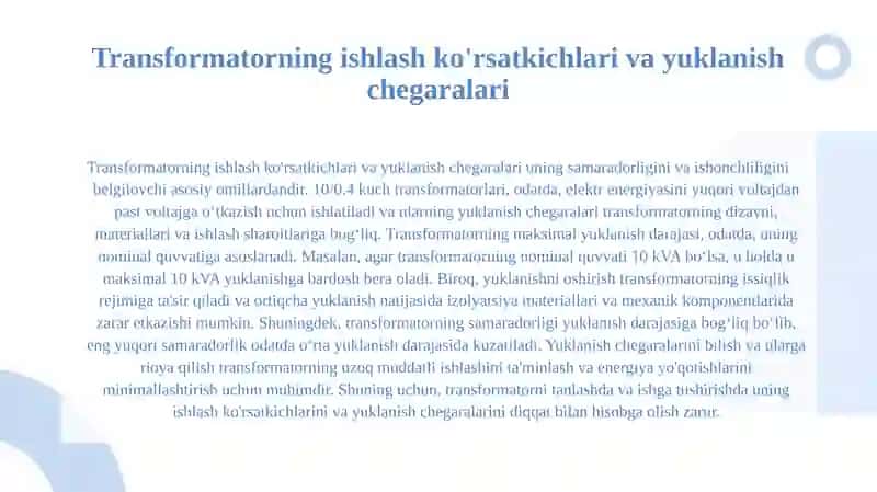 10 0.4 kuch transformatorlarining o'ta yuklanishi 3