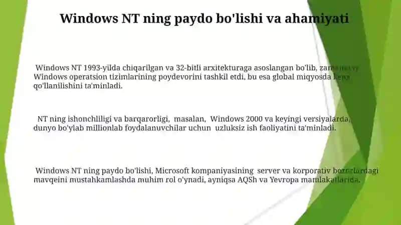 Windows operatsion tizimi haqida tushuncha 3