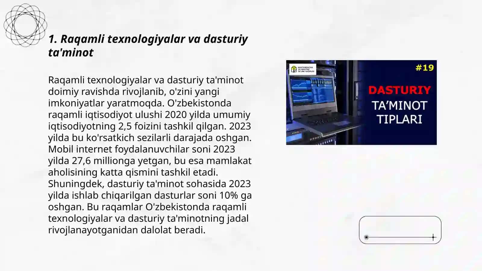 Dasturiy talminot va igtisodiy tablil: imkonivatlar va cheklovlar 3