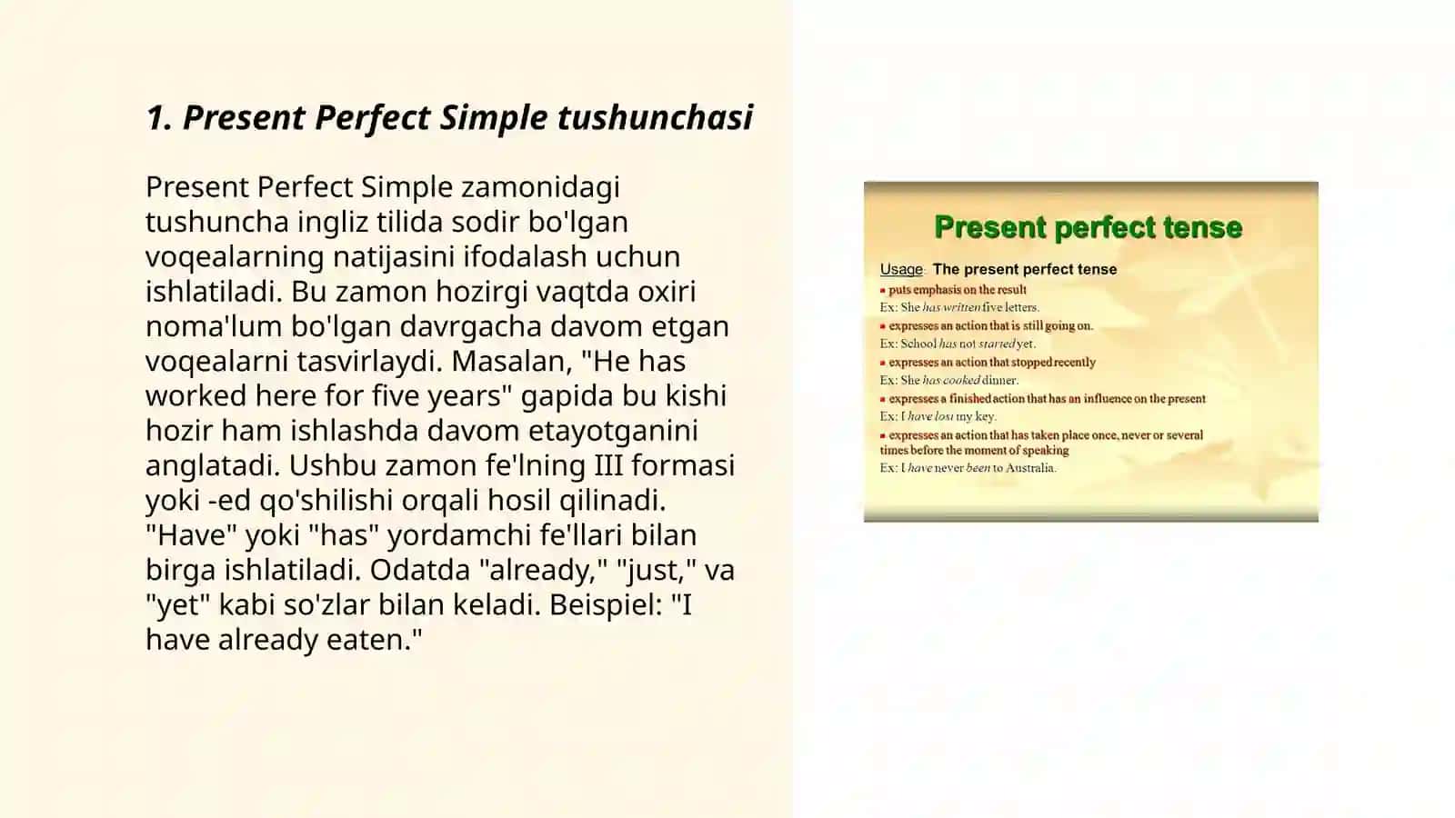 Present Perfect Simple 3