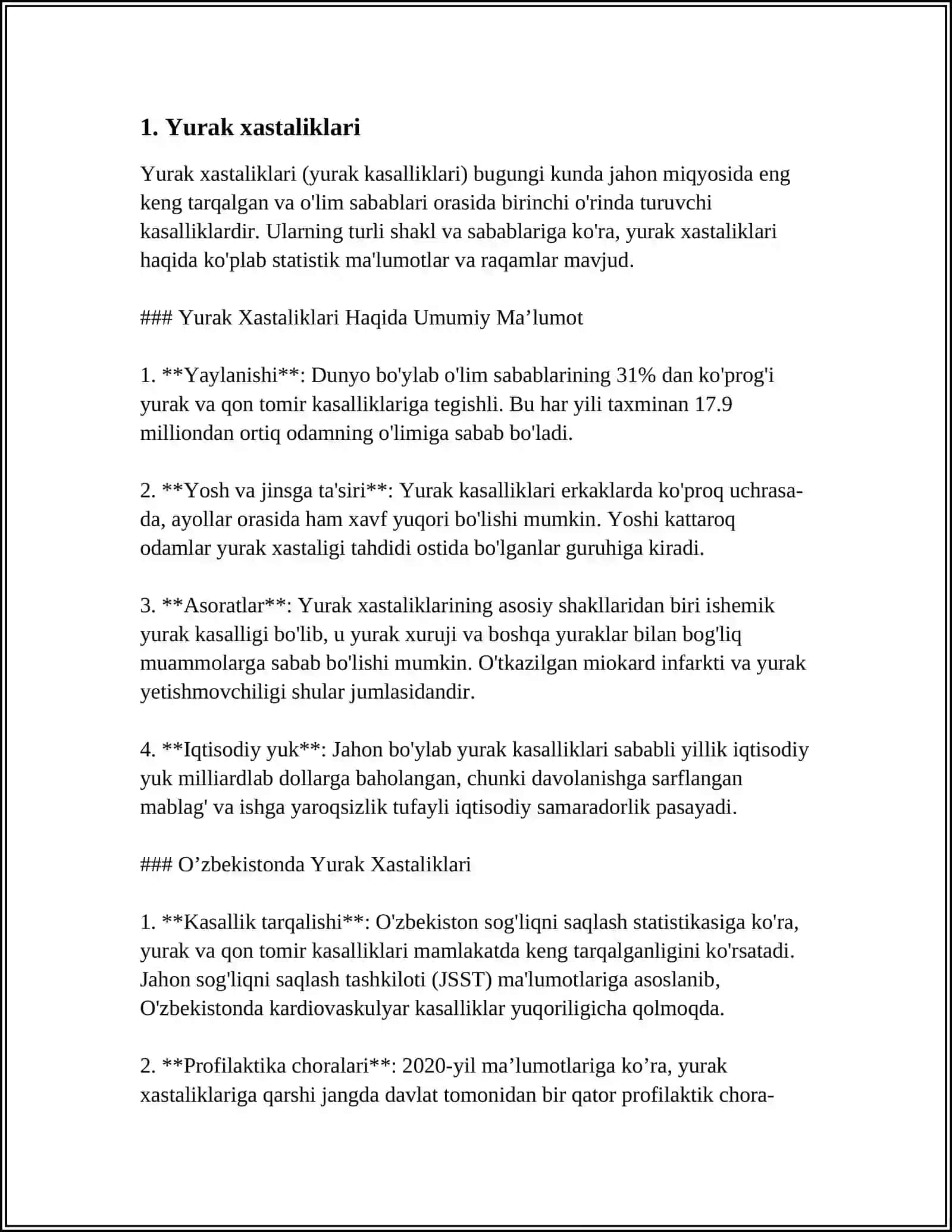 Yurak xastaliklari 3