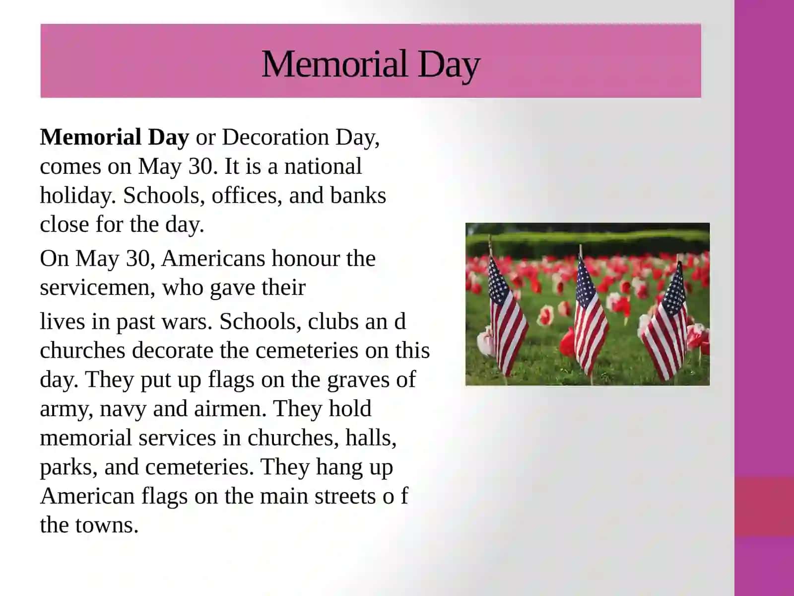 Lesson 3. MemorialDay.Must (have), Must and Have to 3