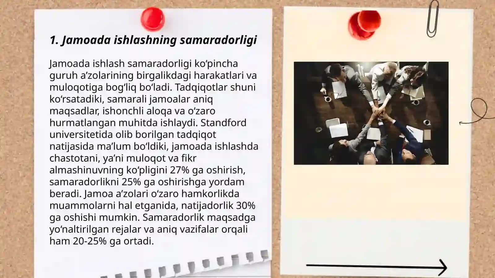 Jamoada ishlash (teamworking )va uning afzaliklari 3