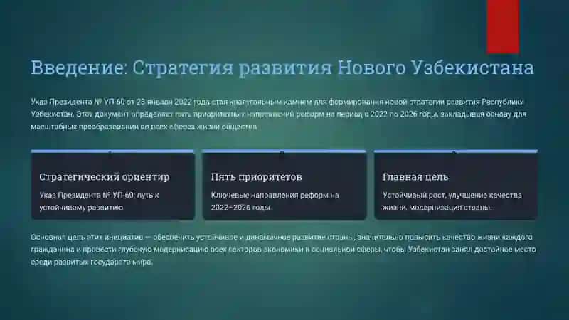 Реализация 5 инициатив Президента Республики Узбекистана 3