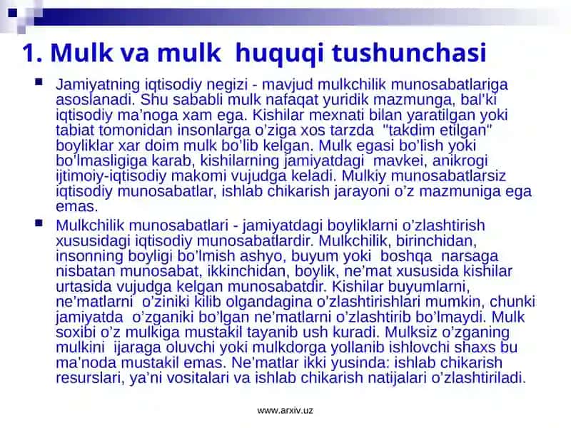 Mulkchilik huquqlarining iqtisodiy nazariyasi 3
