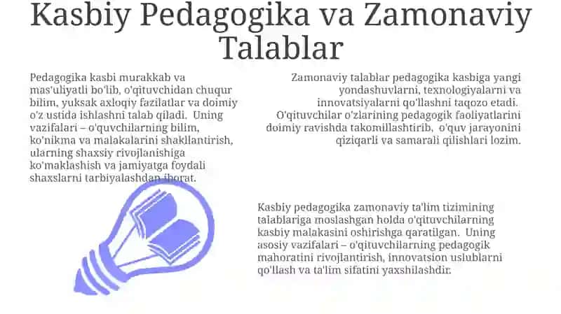 Kasbiy Pedagogika va Zamonaviy Talablar 3