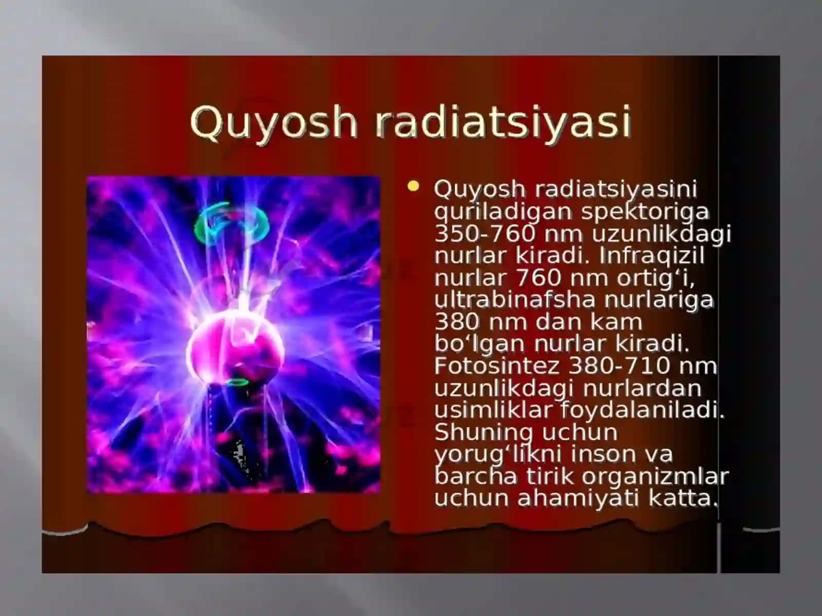 Quyosh radiatsiyasining gigienik ahamiyati 3