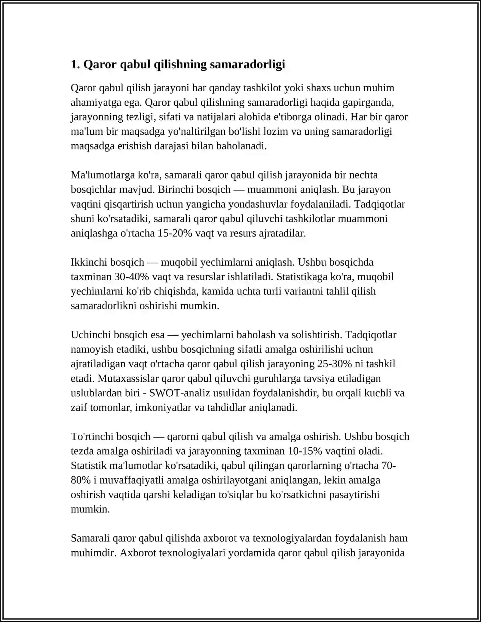 BOSHQARUV QARORLARINI QABUL QILISH VA AMALGA OSHIRISH 3