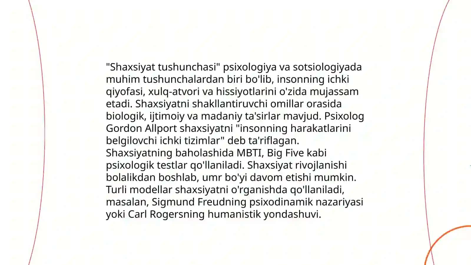 Chet el psixologiyasida shaxs nazariyalari 3