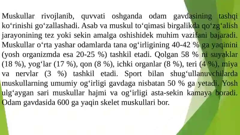 Muskullar haqida umumiy ma'lumot 3