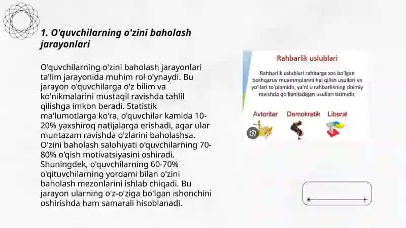 O'quvchilarning o'zini baholash va psixologik yondashuv 3