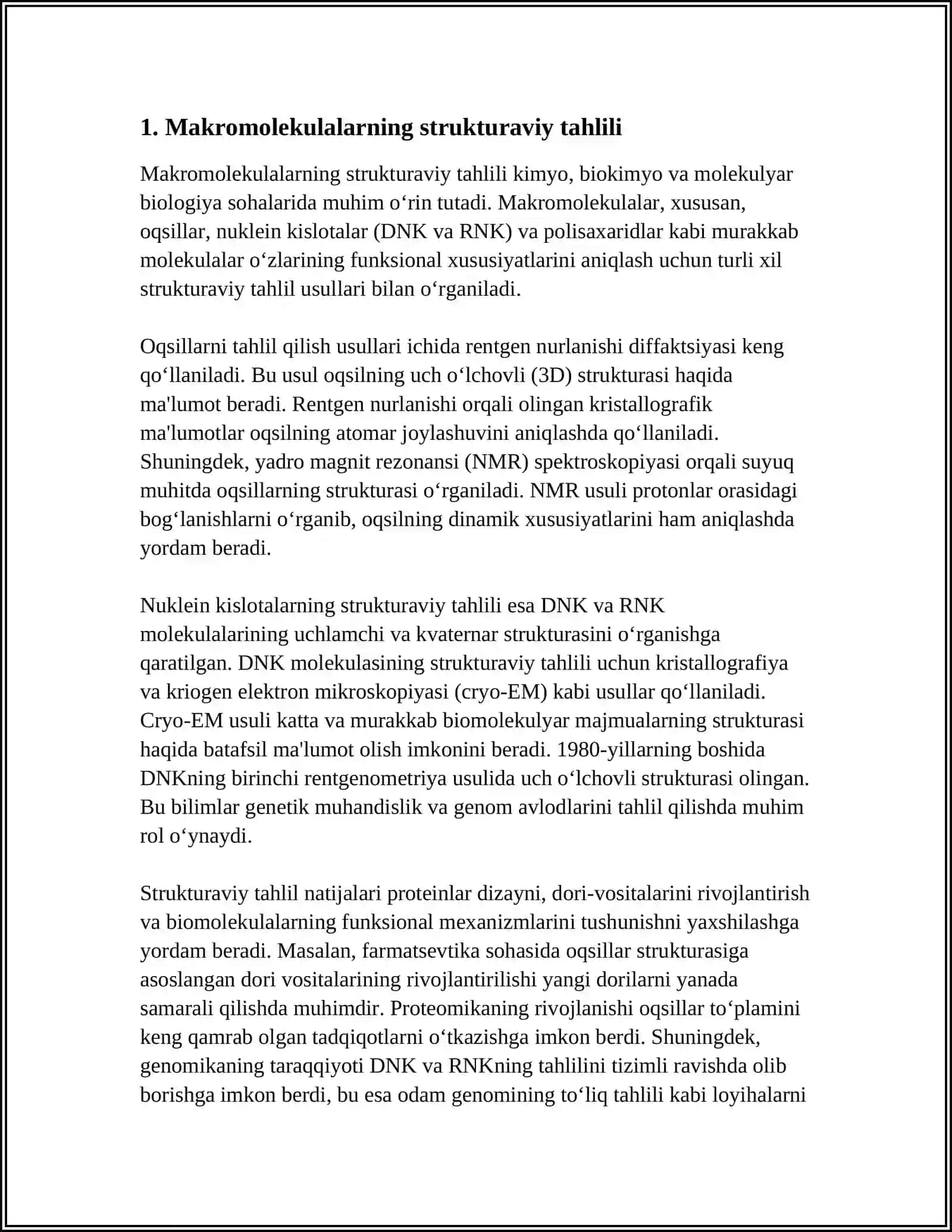 KONFERENTSIYA VA MAKROMALUKULALAR SHAKLLARI TAVSIFI 2024-2025-o'quv yili 3