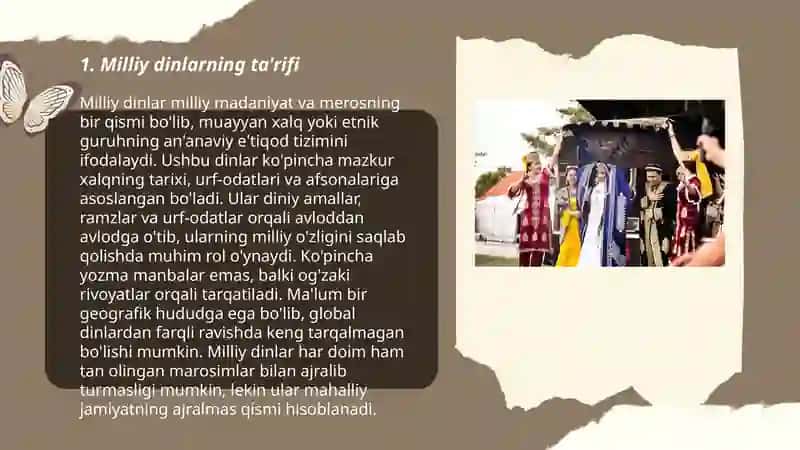 Milliy dinlar 3