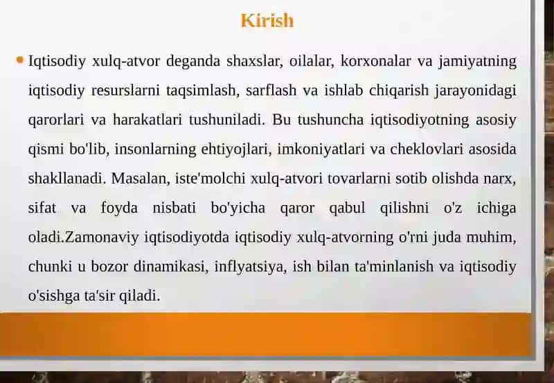 Iqtisodiy xulq-atvortushunchasi va turlari 3