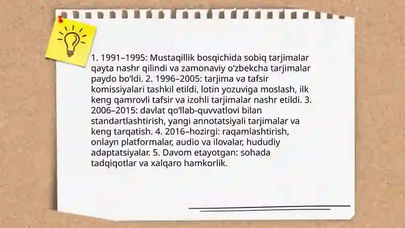 Mustaqillik yillarida Qur'onning o'zbek tiliga tarjima qilinishi va tafsirlari 3