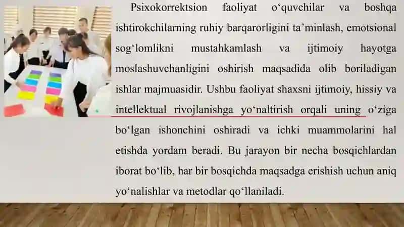 O’QUVCHILAR BILAN PSIXOKORREKTSION YO’NALISHDA FAOLIYAT OLIB BORISH TARTIBI 3
