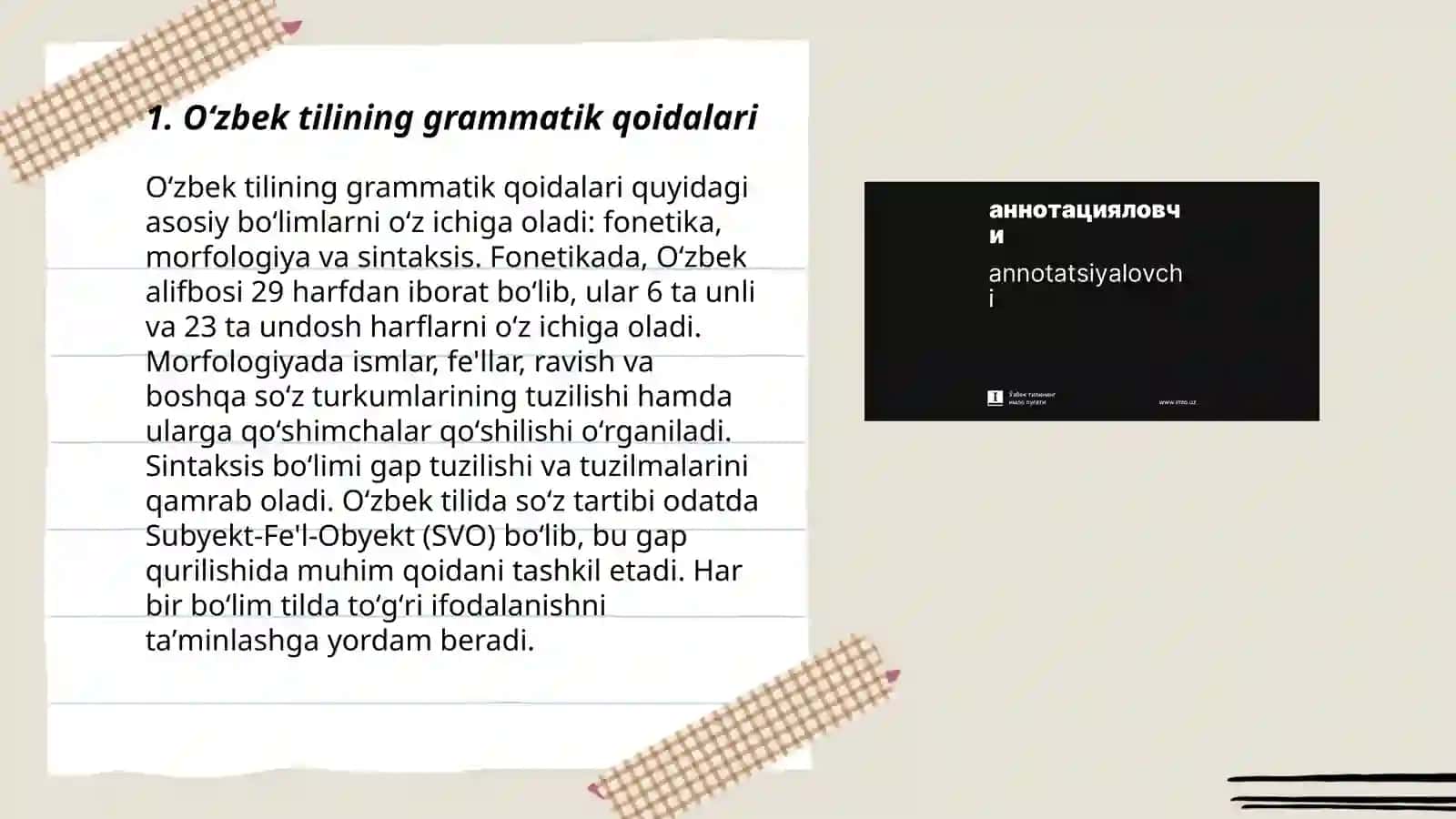 Oʻzbel tiling imlo lugʻati ustida ishlash 3