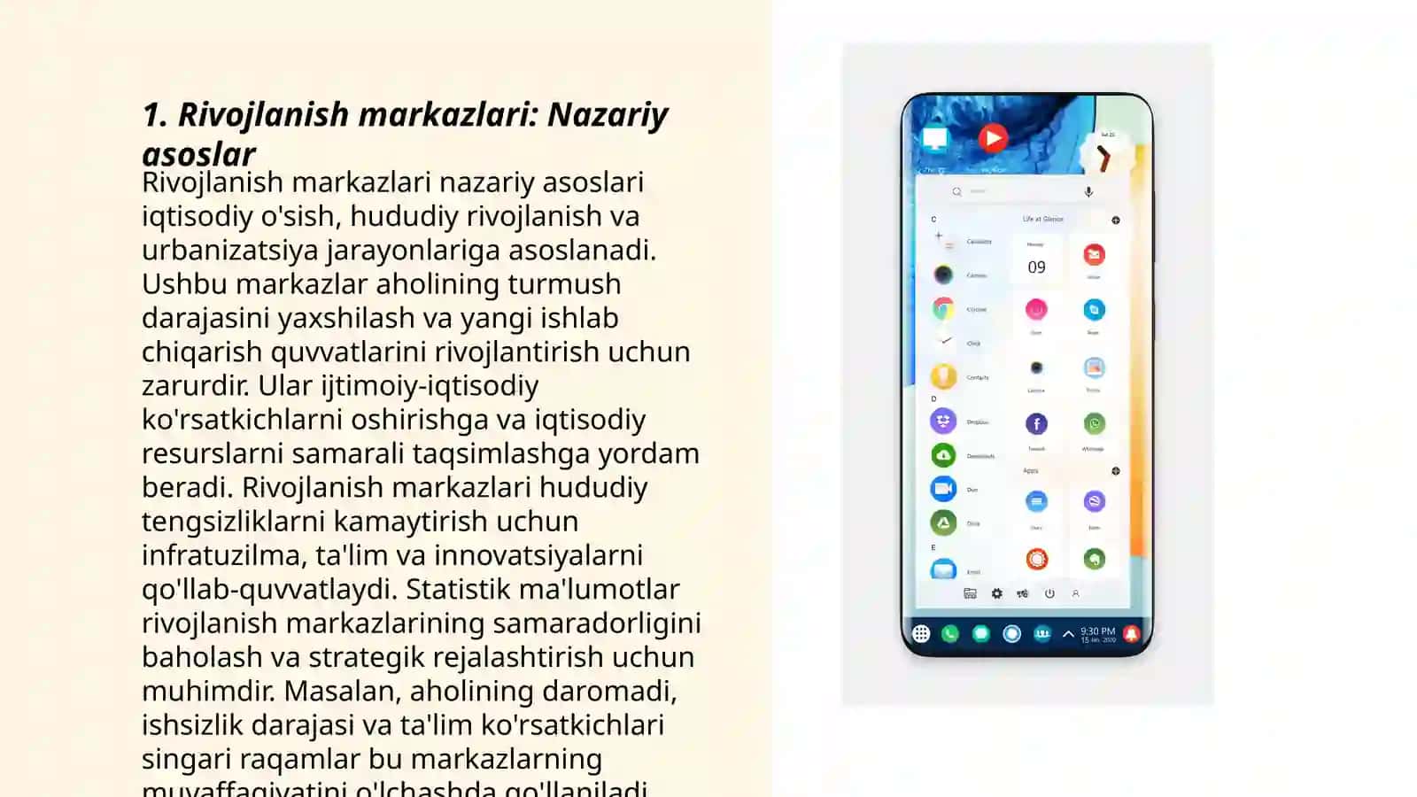 Rivojlanish markazlari: Nazariy asoslar 3