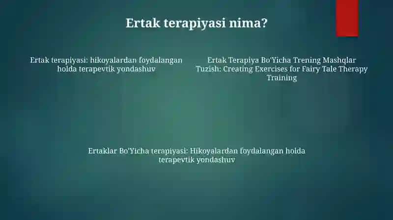 Ertak Terapiya Bo'Yicha Trening Mashqlar Tuzish 3