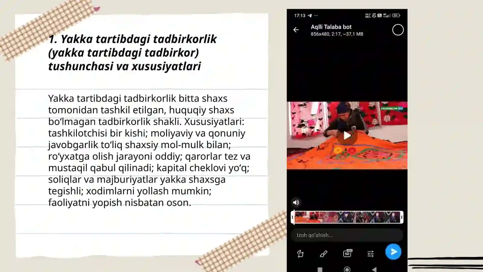 Tadbirkorlikning tashkiliy -huquqiy shakillari 3