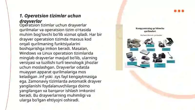 Operatsion tizimlar uchun drayverlar 3