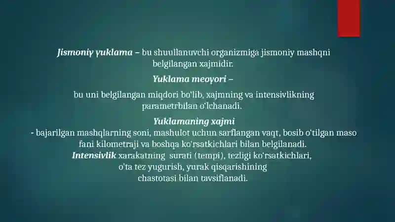 Jismoniy yuklamalarga moslashish va funksional sistemalarning zahiralari 3