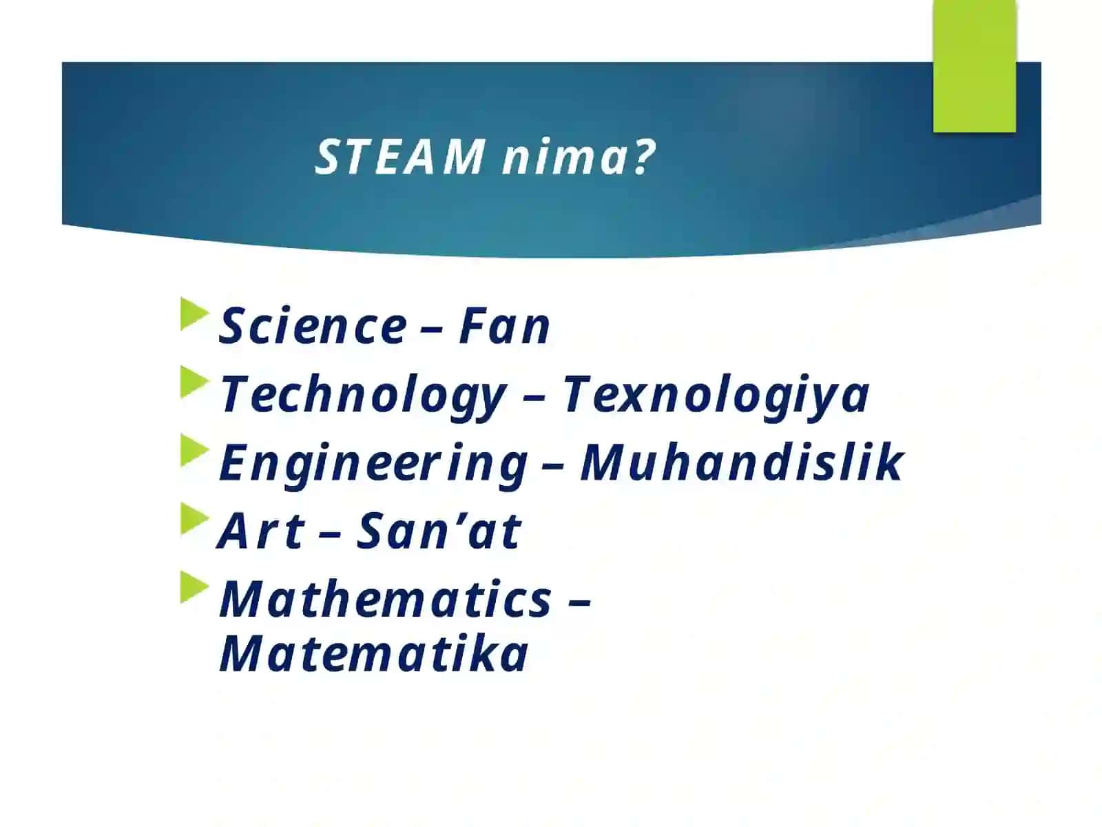 Boshlang‘ich sinflarda asosiy miqdorlarni o‘rgatishda STEAM texnologiyalaridan foydalanish 3