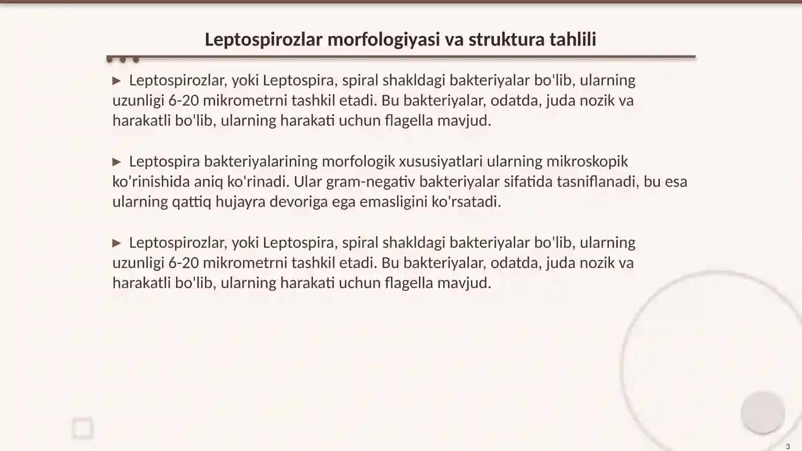 Leptospirozlar morfologiyasi, struktura, tarkalganligi, keltirib chikaruvchi kasalliklari, laboratoriya diagnostikasi 3