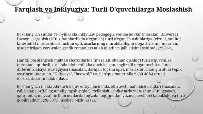 Boshlang‘ich sinfda epik asarlar ustida ishlash uchun metodik tavsiyalar 3