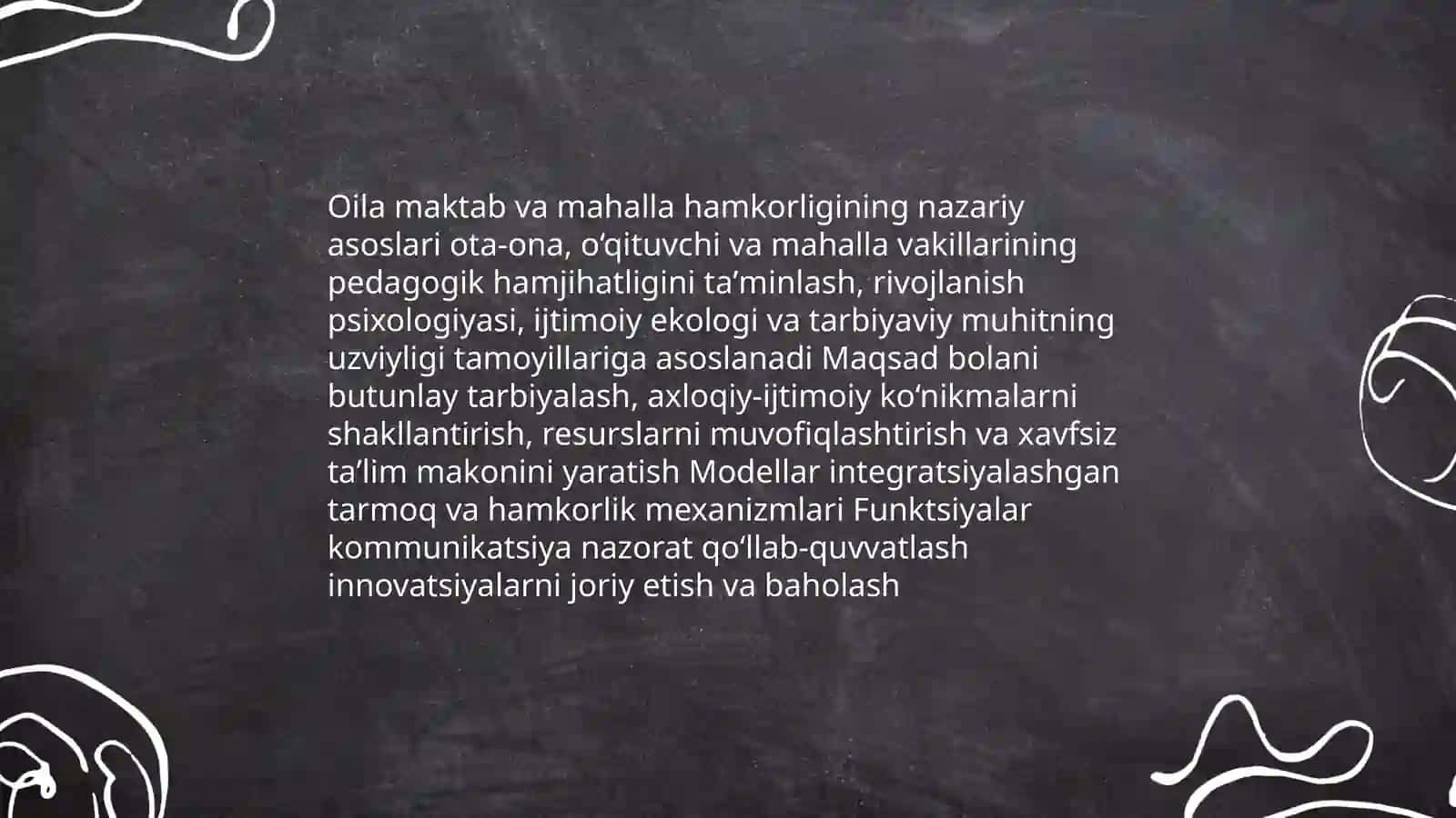 Oila - maktab-mahalla hamkorligi, bola tarbiyasida yagona pedagogik muhitni shakllantirish Rahimova Odina 3